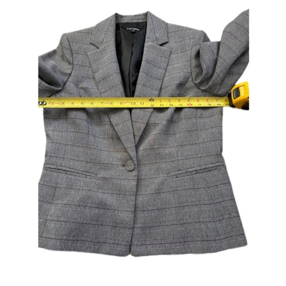 Le Suit One Button Jacket Black White Pink Stripes Women’s 12 NWT - Picture 6 of 8